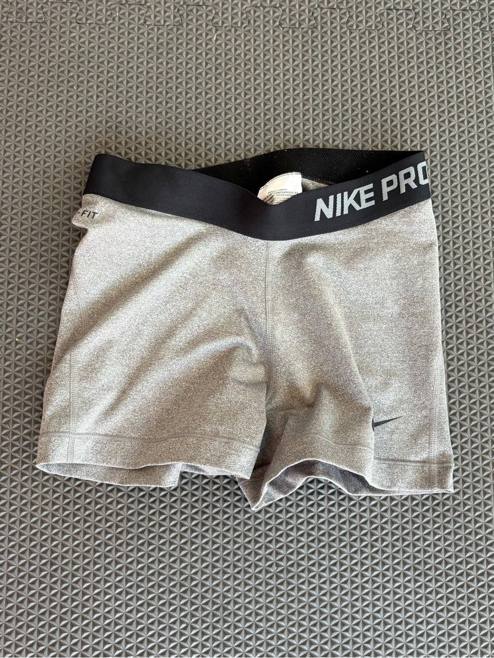 Nike Pro Heather Gray Women's Performance Bike Shorts
